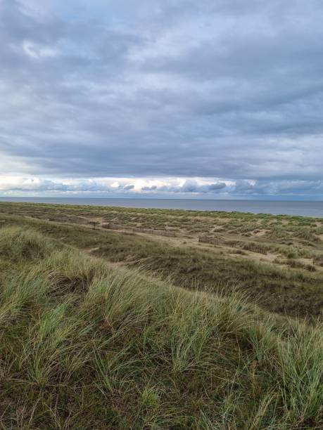 istock Across the sand dunes with stormy clouds 1877049693