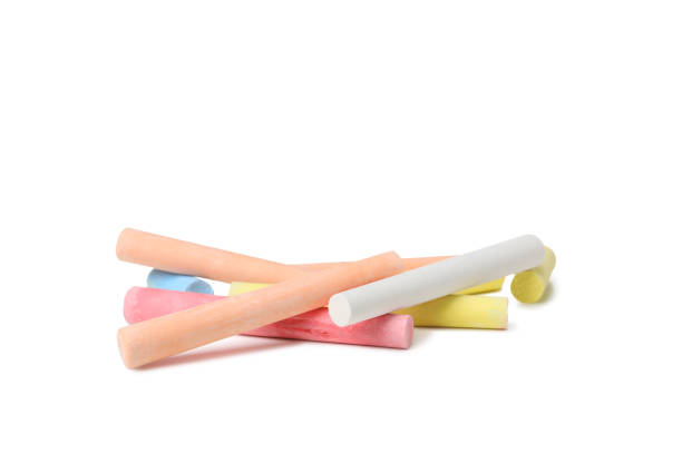 istock Color chalk isolated on white background, PNG 1877062890