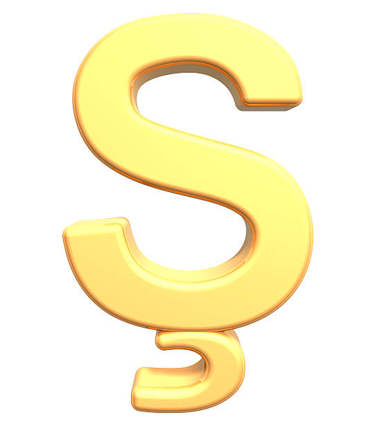 istock One letter from gold alphabet set 187711003