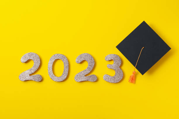 istock Graduation in high school and university concept, top view 1877125474