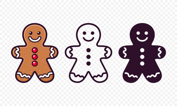 Flat Vector Gingerbread Man Set. Christmas Icon. Gingerbread Design Template, Holiday Winter Symbol. New Year Cookies, Sweets Concept. Vector illustration Flat Vector Gingerbread Man Set. Christmas Icon. Gingerbread Design Template, Holiday Winter Symbol. New Year Cookies, Sweets Concept. Vector illustration. gingerbread man cookie cutter stock illustrations
