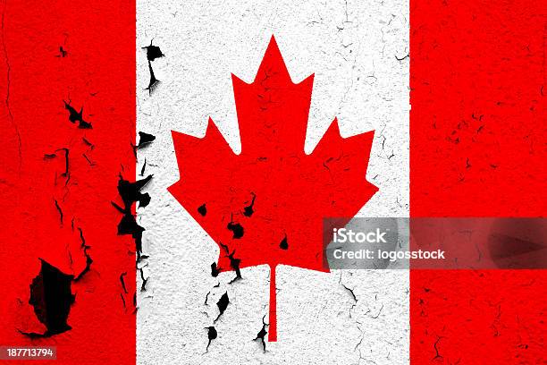 Bandera De Canadá Foto de stock y más banco de imágenes de Abstracto - Abstracto, Agrietado, Agujero