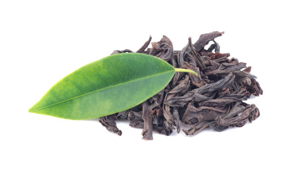 istock Dry black tea and fresh tea leaf isolated on a white background. Black Ceylon tea. 1877138247