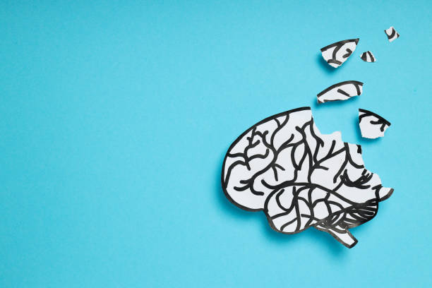 Dementia and parkinson's disease, ADHD, composition for head disease theme, space for text