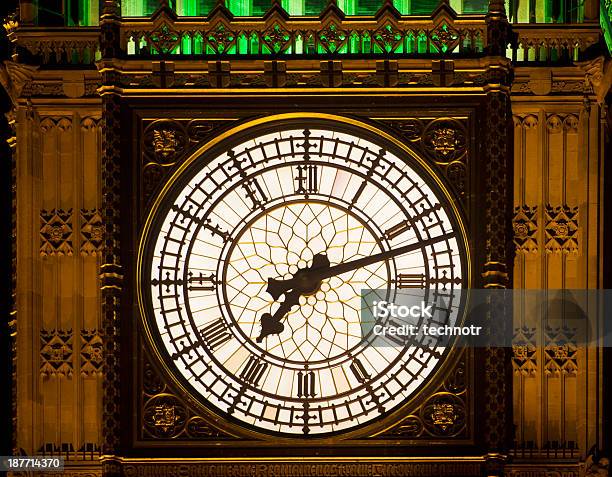 Big Ben Clock Detail Stock Photo - Download Image Now - Big Ben, Night, Architecture