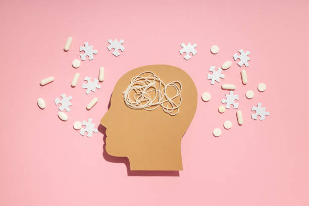 istock Dementia and parkinson's disease, ADHD, composition for head disease theme 1877144731