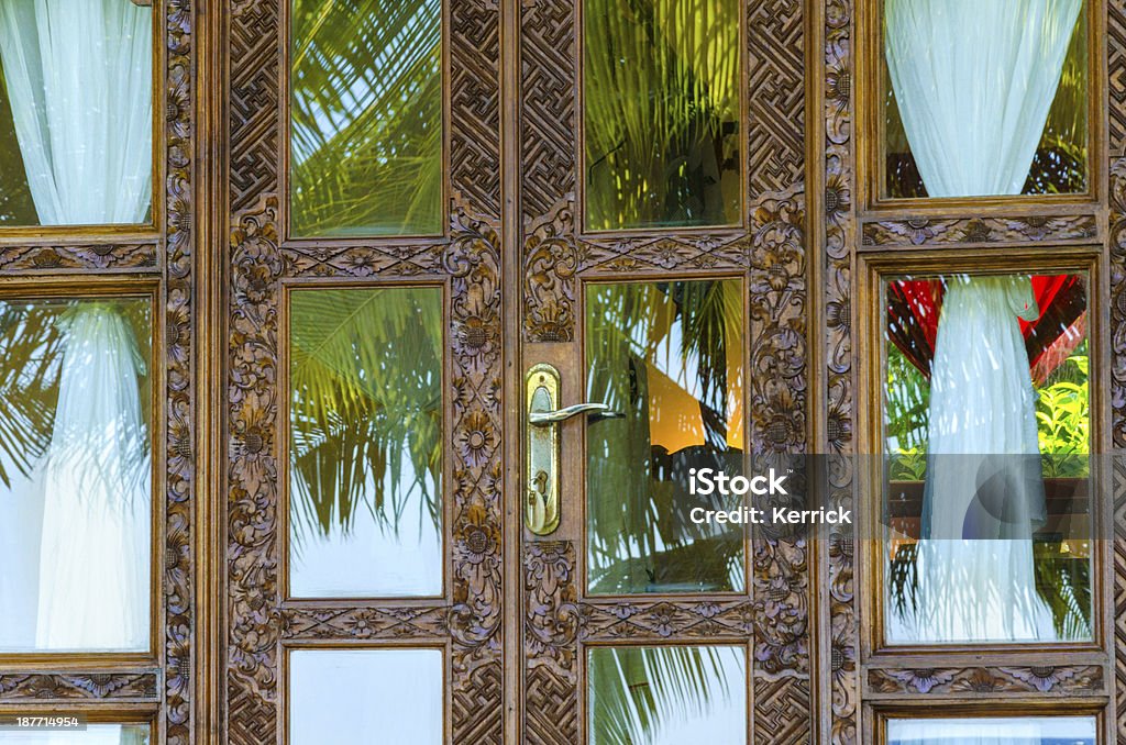 Tür eines resort-bungalow in Bali, Indonesien - Lizenzfrei Asien Stock-Foto