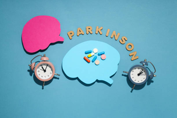 istock Dementia and parkinson's disease, ADHD, composition for head disease theme 1877150740