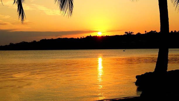 istock Sunset Scene on Port Vila Harbour in Vanuatu. 1877164063