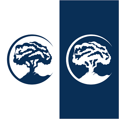 bonsai logo template vector illustration design. logo suitable for bonsai enthusiasts or plant businesses.