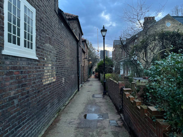 Church path in Walthamstow, London. March 2023
