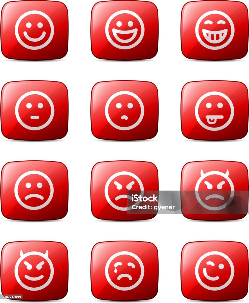facial expressions drawn of facial expression symbols.This file has been used illustrator cs3 EPS10 version feature of multiply. Anger stock vector