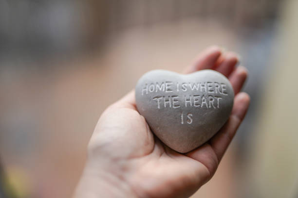A stack of pebbles arranged in the shape of a heart