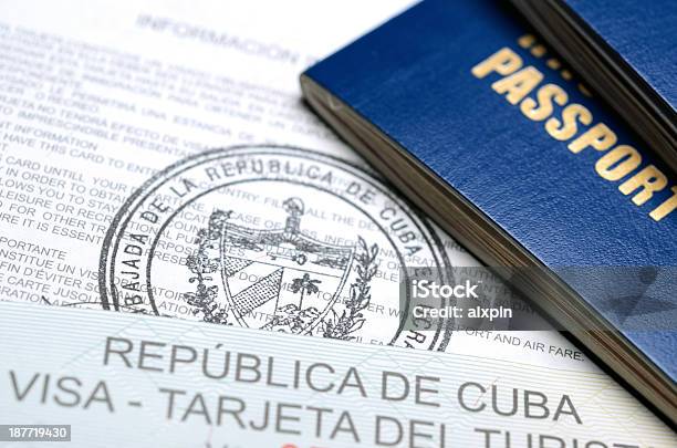 Visto De Cuba - Fotografias de stock e mais imagens de Cuba - Cuba, Passaporte, Aeroporto
