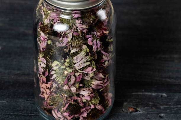 istock Echinacea Tea Flowers in Glass Jar 1877214094
