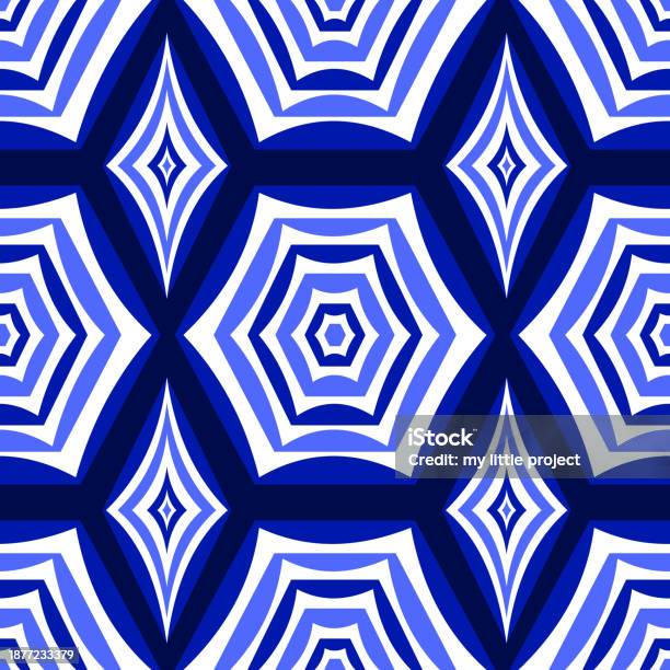 Beautiful Geometric Repeat Pattern It Is A Vector Image With Geometric ...