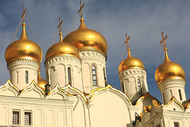 istock Golden Russian domes inside Kremlin - moscow, Russia 187723508