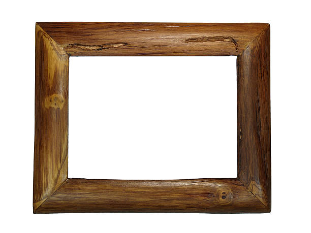istock Wooden photo frame isolated on white background. 187723748