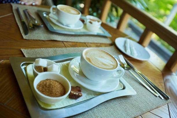 istock Coffee in a cup on the table in a cafe or restaurant. 1877260447