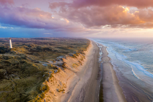 latarnia morska lyngvig, hvide sande, dania - jutland zdjęcia i obrazy z banku zdjęć