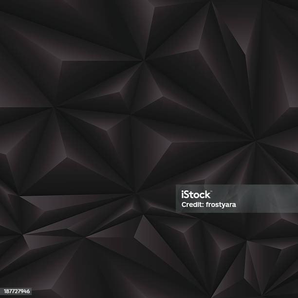 Schwarze Abstrakte Polygon Hintergrund Kachel Stock Vektor Art und mehr Bilder von Abstrakt - Abstrakt, Bildeffekt, Bildhintergrund