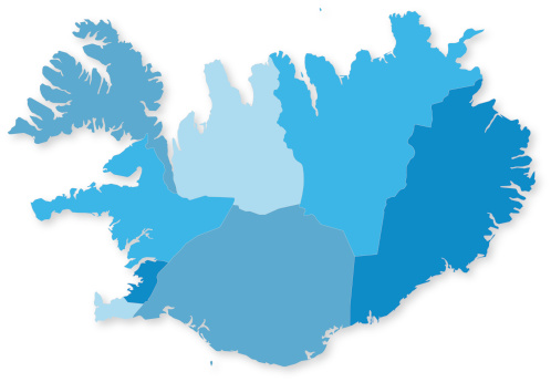 Blue map of Iceland with regions with shadow. Projected in WGS 84 World Mercator (EPSG:3395) coordinate system. Map was made with Natural Earth (naturalearthdata.com) free data which are in the public domain. Created on 2013-10-16 in specialized cartographic software - MAPublisher.