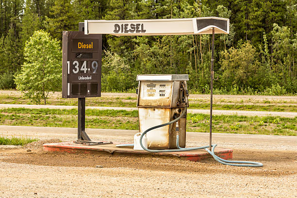 istock Old gas station with vintage pump 187728856