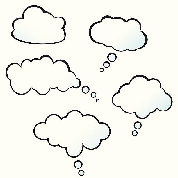 illustrazioni stock, clip art, cartoni animati e icone di tendenza di le bolle - contemplation cloud bubble concentration