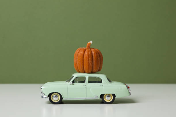istock Autumn or fall travel and vacation concept with car 1877297583