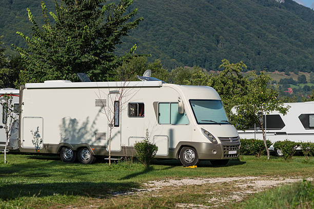 Camping Camping RV truck stock pictures, royalty-free photos & images