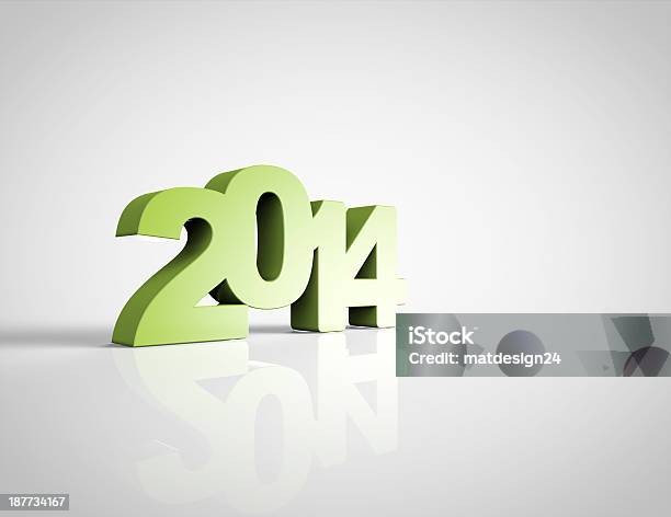 Photo libre de droit de Nouvel An 2014 banque d'images et plus d'images libres de droit de 2014 - 2014, Couleur verte, Création numérique