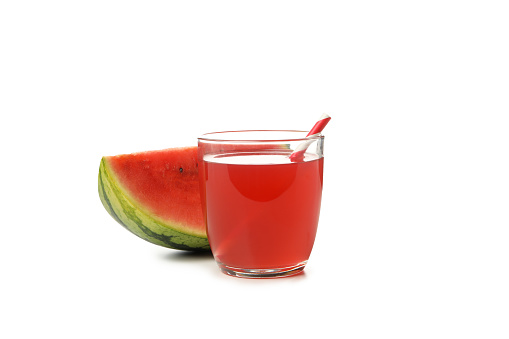 PNG, fresh and juicy summer drink - watermelon juice isolated on white background