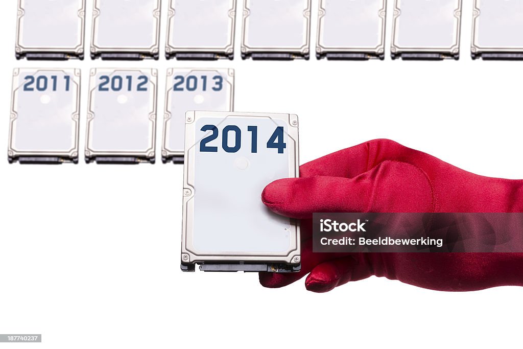 Dati per il 2014 (guanti) - Foto stock royalty-free di 2012