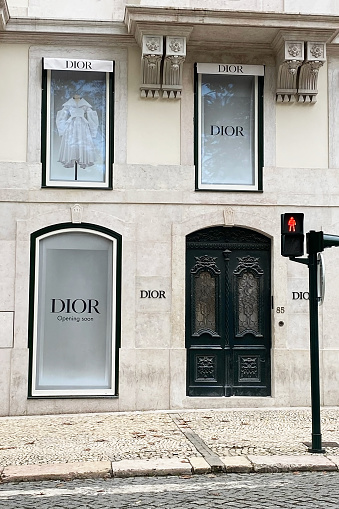 The entrance to the Dior store in Lisbon, Portugal. November 12, 2023