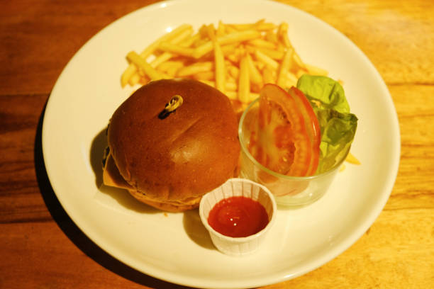 istock Plate of grilled burger 1877417489