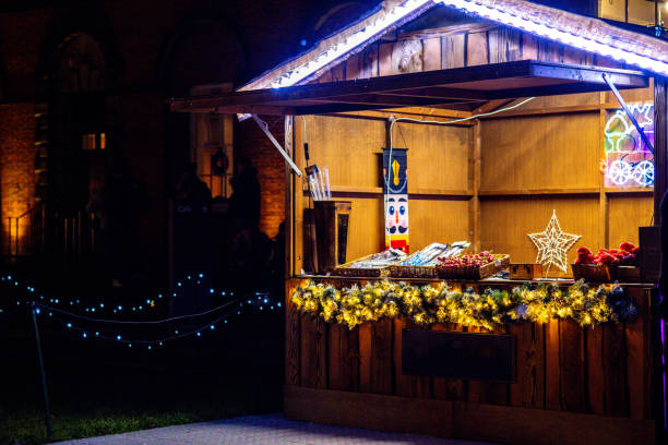 istock Christmas Market Stall 1877426940