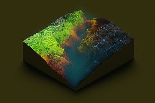 Digital topographic map