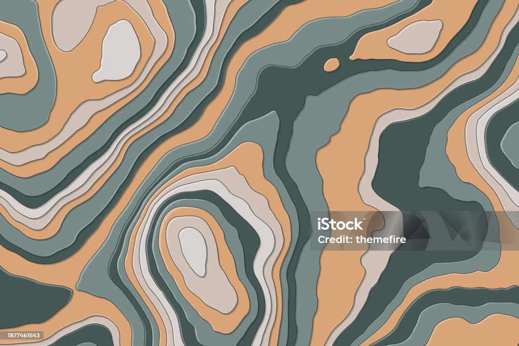 Abstract Colorful Papercut Topographic Map Background Earthy Elegance ...