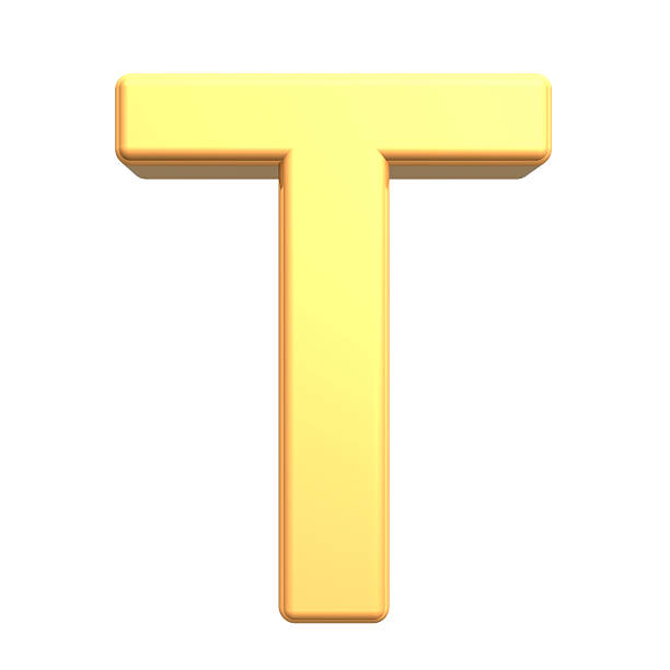 istock One letter from gold alphabet set 187750218