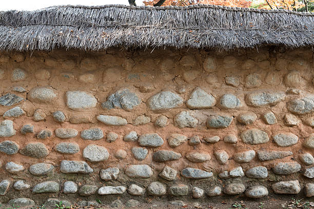 Korea's traditional wall stock photo