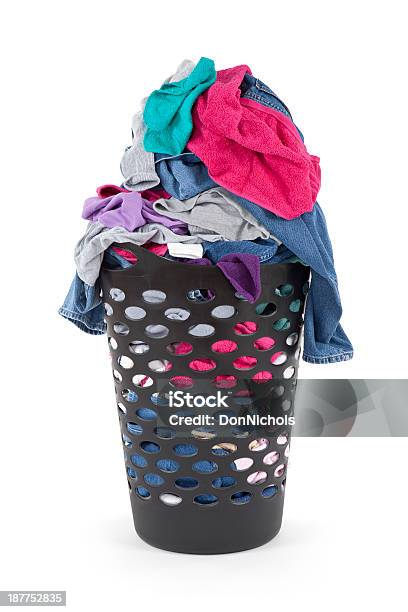 Dirty Laundry Stock Photo - Download Image Now - Laundry Basket, Cut Out, Laundry