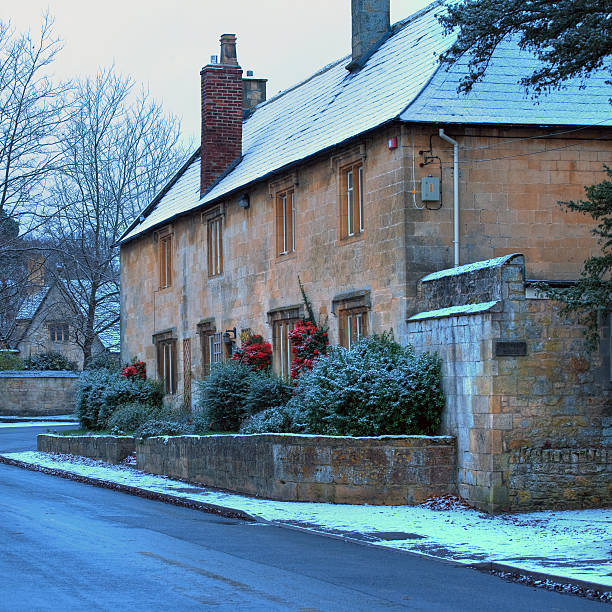 istock Cotswold Cottages in Winter 187753279
