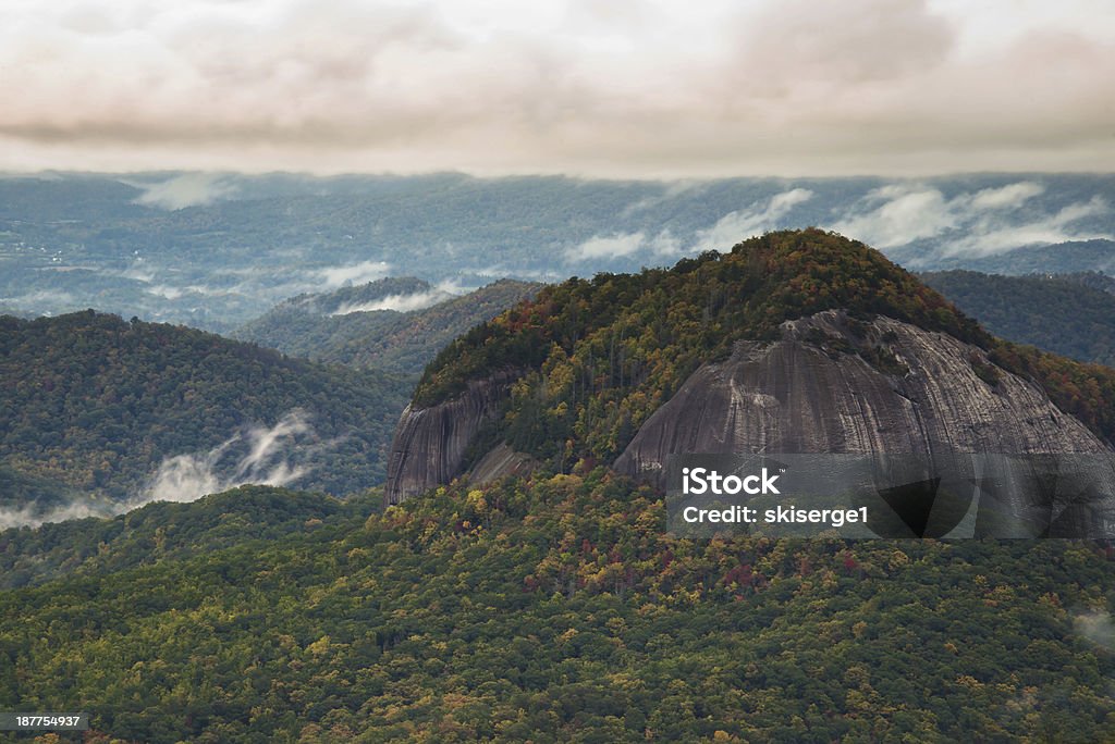 Looking Glass Rock Sunrise at Looking Glass Rock Overlook on the Blue Ridge Parkway in North Carolina Asheville Stock Photo