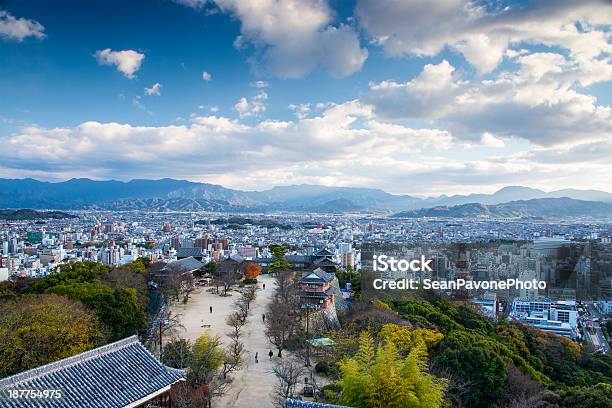 An Aerial View Of The City Of Matsuyama Japan Stock Photo - Download Image Now - Matsuyama - Ehime, Ehime Prefecture, Town