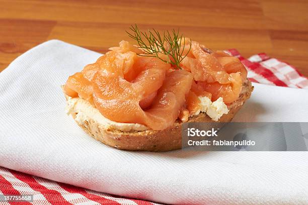 Smoked Salmon Bagel Stock Photo - Download Image Now - Bagel, Dinner, Food