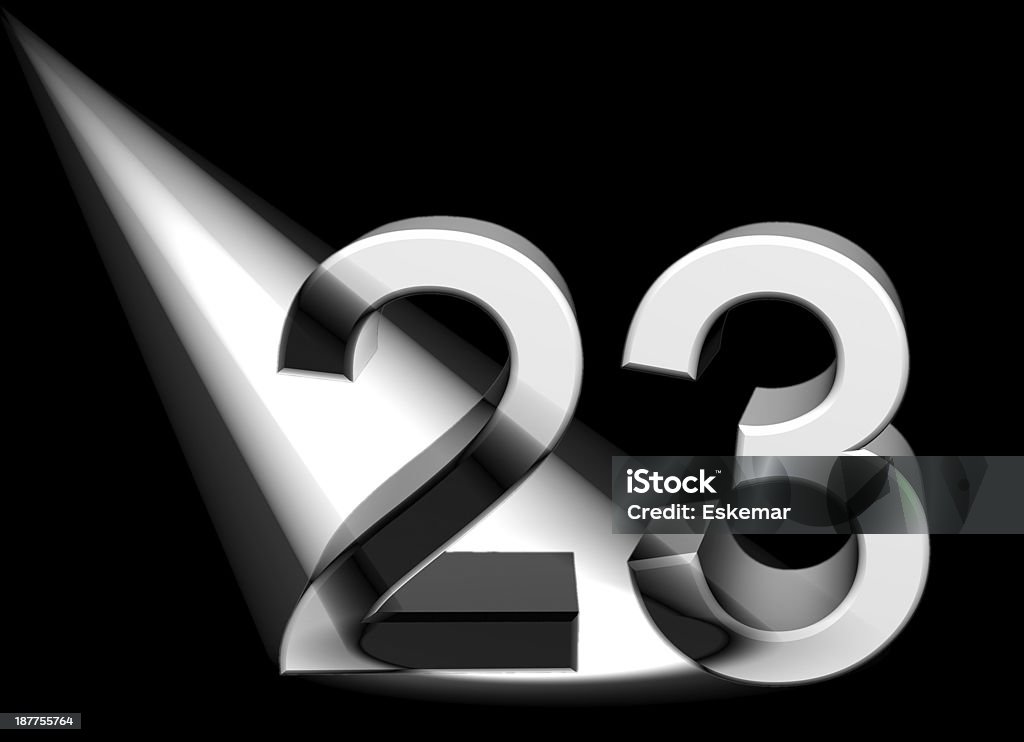 number in spotlight number 23 20-24 Years Stock Photo
