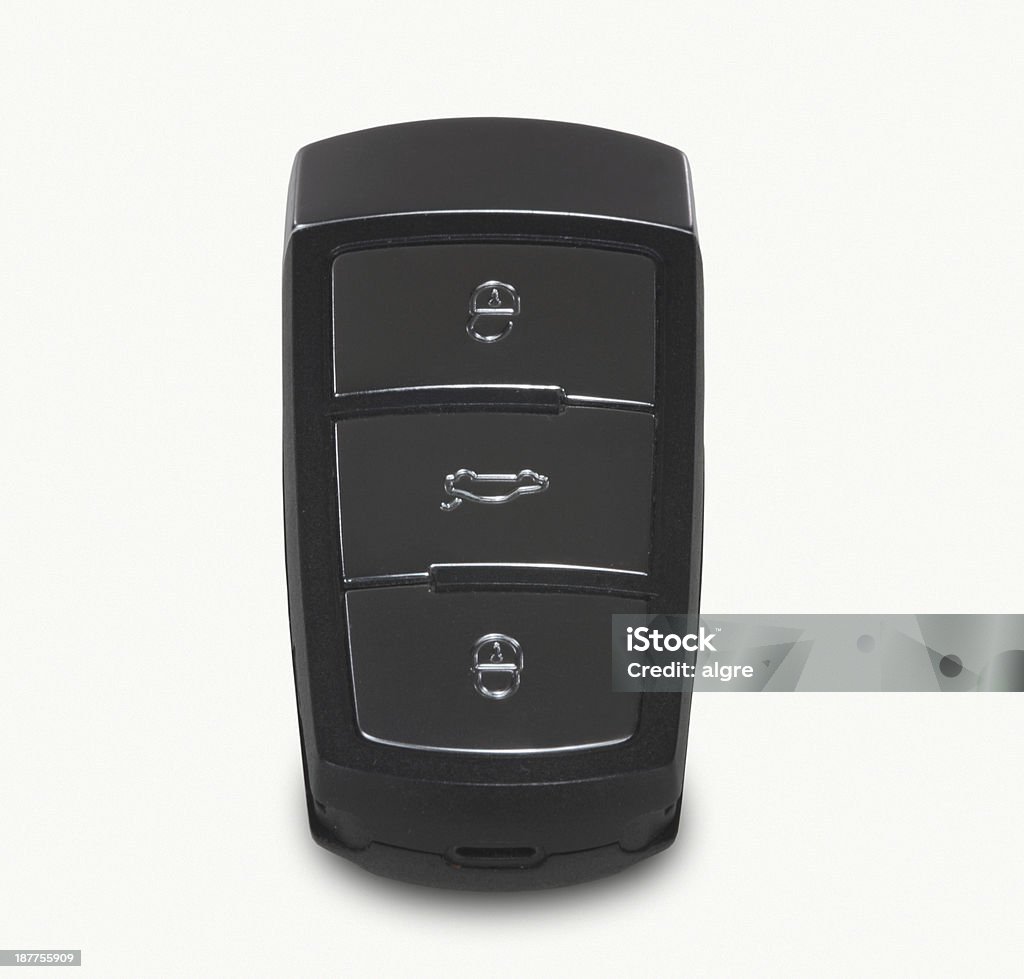 black car key with remote central locking Car key isolated on white background Car Stock Photo