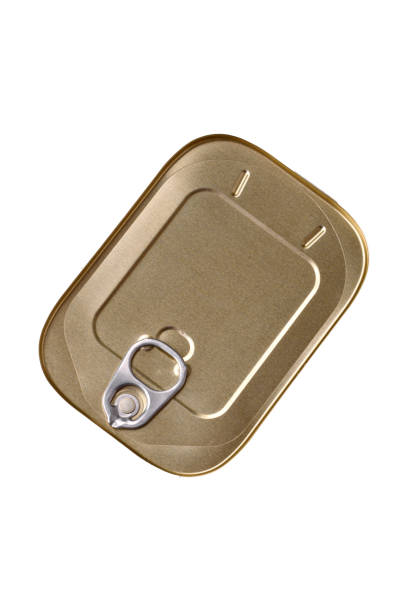 istock Tin or aluminum rectangular can of canned food with a key 1877579281
