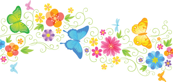 Floral wave for your design.Vector contains transparent objects. EPS 10.