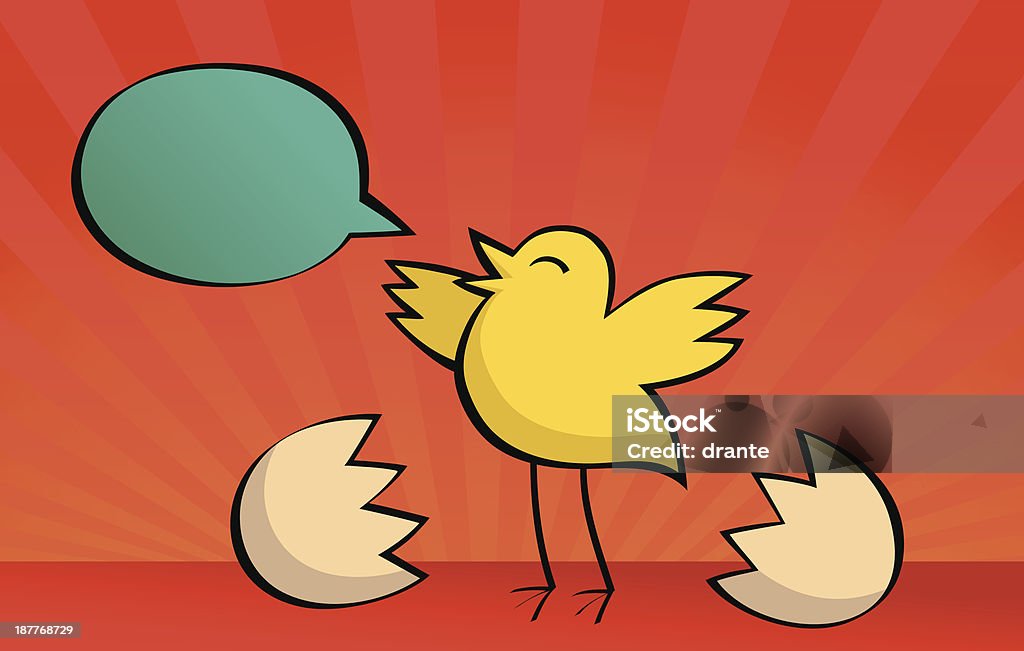 Jaja wylęgowe: Noworodka ptak Śpiewać - Grafika wektorowa royalty-free (Clip Art)
